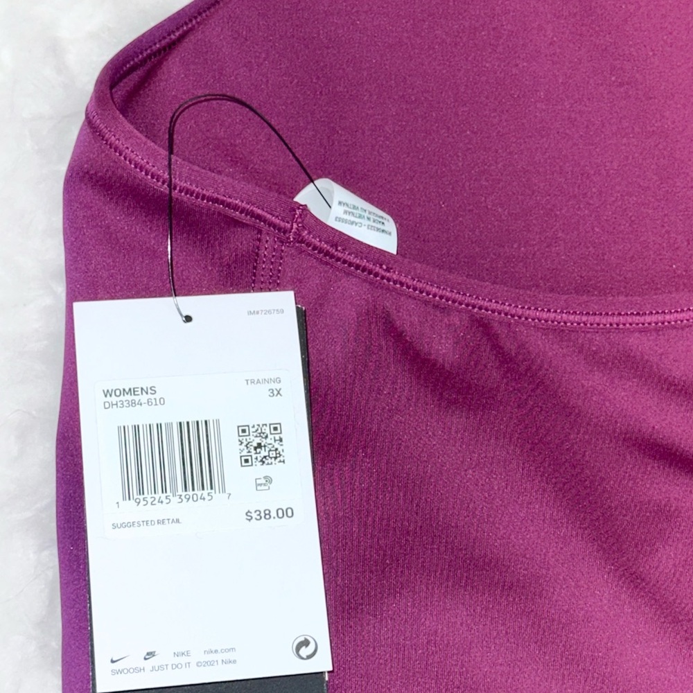 Plus Size Padded Nike Swoosh Sports Bra | Size 3x NWT - Picture 7 of 8